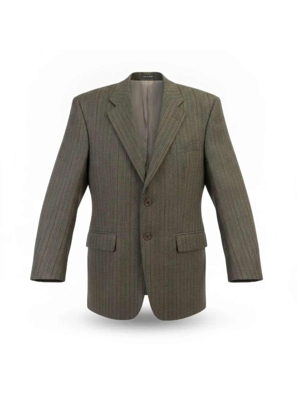 Lauren Ralph Lauren Mens Grey 100% Wool Pinstripe Blazer Sport Coat